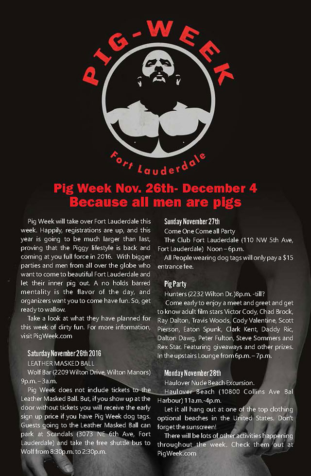 Pig Week Fort Lauderdale Hotspots! Magazine