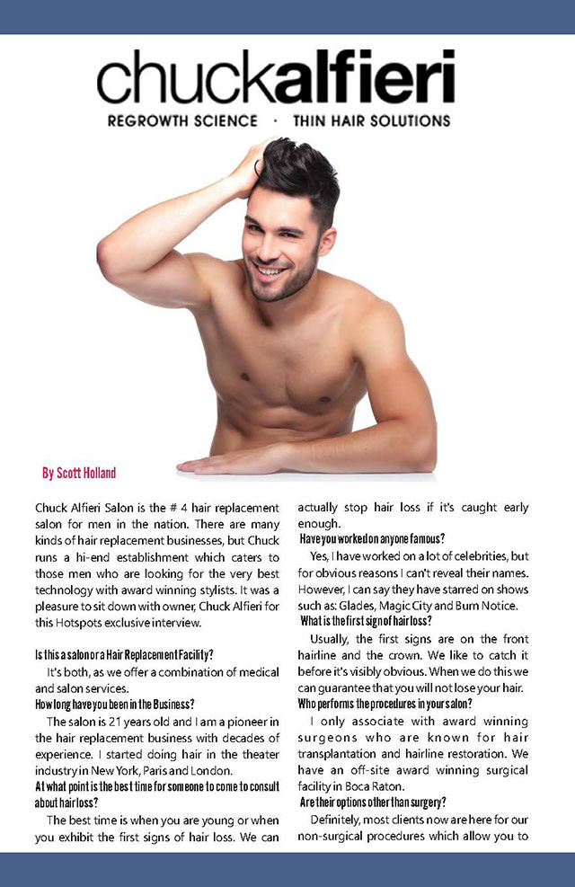 Chuck Alfieri Salon - Leaders in Hair Transplants for Men 